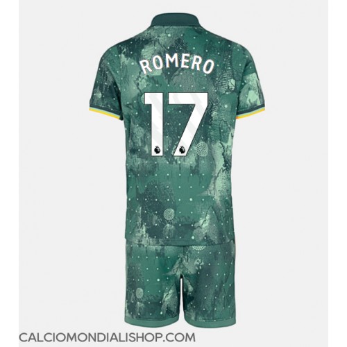 Maglie da calcio Tottenham Hotspur Cristian Romero #17 Terza Maglia Bambino 2024-25 Manica Corta (+ Pantaloni corti)